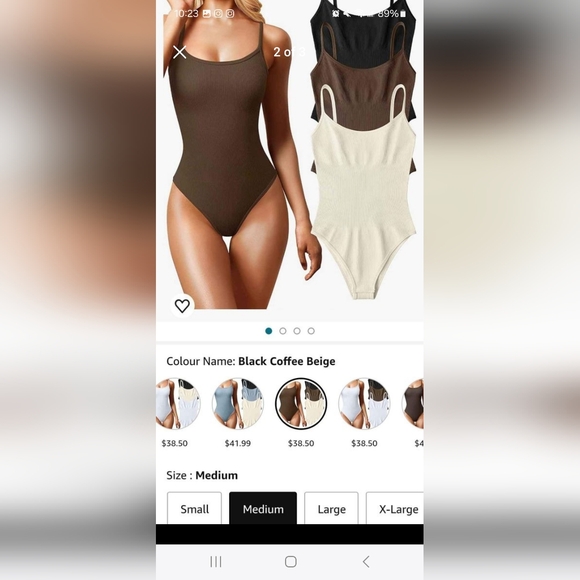 3 pack Women's Bodysuits Sz M - Picture 2 of 3